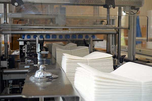 Wipe cloth production